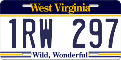 WV license plate 1RW297