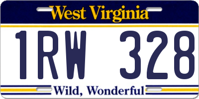 WV license plate 1RW328
