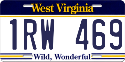 WV license plate 1RW469