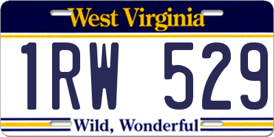 WV license plate 1RW529