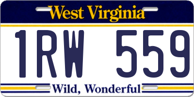 WV license plate 1RW559