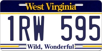 WV license plate 1RW595