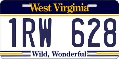 WV license plate 1RW628