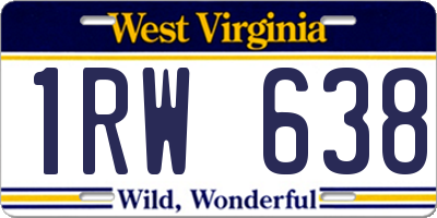 WV license plate 1RW638