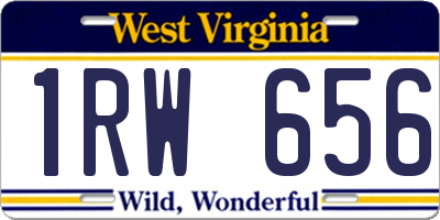 WV license plate 1RW656