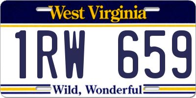 WV license plate 1RW659