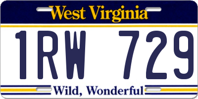 WV license plate 1RW729