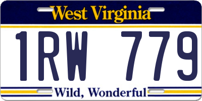 WV license plate 1RW779