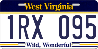 WV license plate 1RX095
