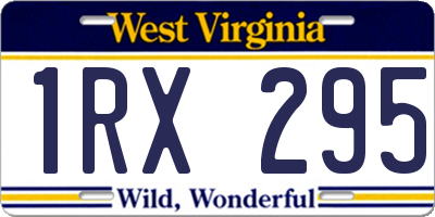 WV license plate 1RX295