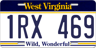 WV license plate 1RX469