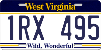 WV license plate 1RX495