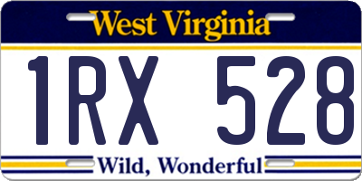 WV license plate 1RX528