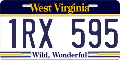 WV license plate 1RX595