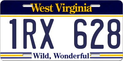 WV license plate 1RX628