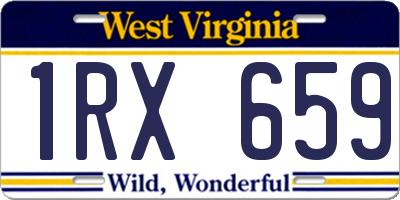 WV license plate 1RX659