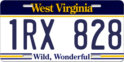 WV license plate 1RX828