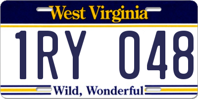 WV license plate 1RY048