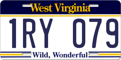 WV license plate 1RY079