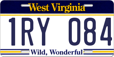 WV license plate 1RY084