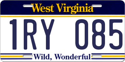 WV license plate 1RY085