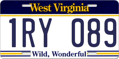 WV license plate 1RY089