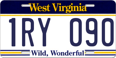 WV license plate 1RY090
