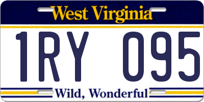 WV license plate 1RY095