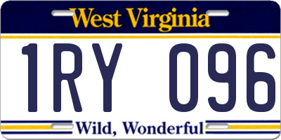 WV license plate 1RY096
