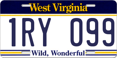 WV license plate 1RY099