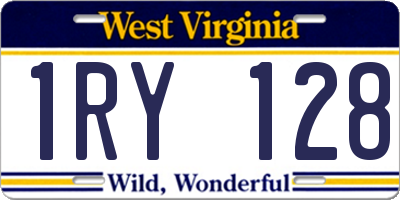 WV license plate 1RY128
