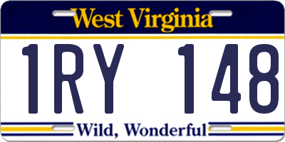 WV license plate 1RY148