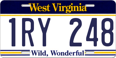 WV license plate 1RY248