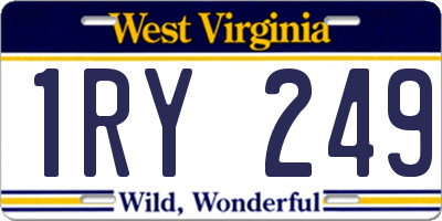WV license plate 1RY249