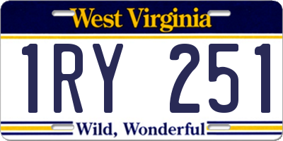 WV license plate 1RY251