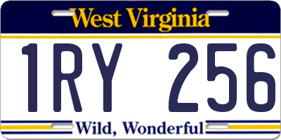 WV license plate 1RY256