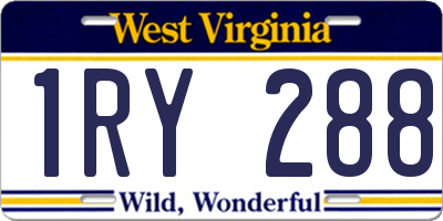 WV license plate 1RY288