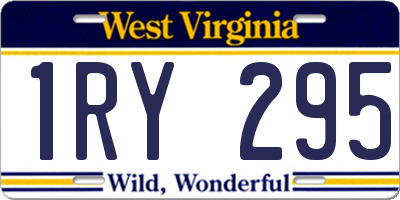 WV license plate 1RY295