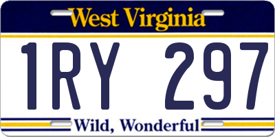 WV license plate 1RY297