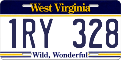 WV license plate 1RY328