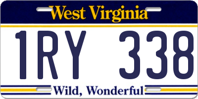 WV license plate 1RY338