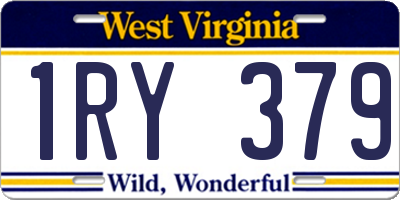 WV license plate 1RY379