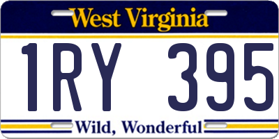 WV license plate 1RY395