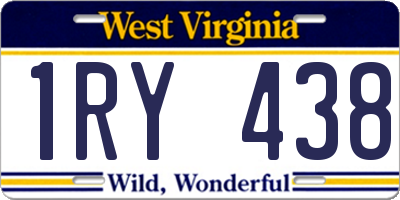 WV license plate 1RY438