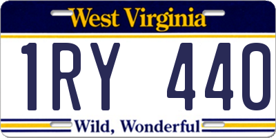 WV license plate 1RY440