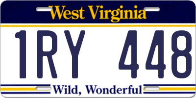 WV license plate 1RY448