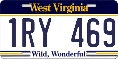 WV license plate 1RY469