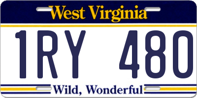 WV license plate 1RY480
