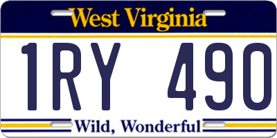WV license plate 1RY490