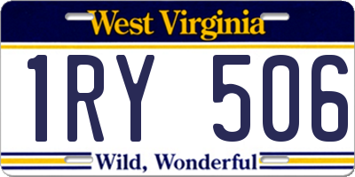WV license plate 1RY506